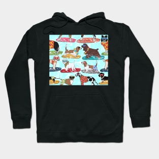 Dogs Surfing at the Beach Hoodie